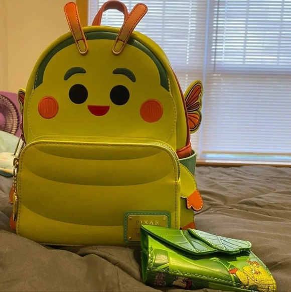 Heimlich Loungefly Backpack and leaf wallet